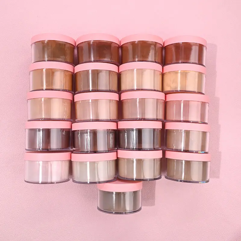 Makeup Face Setting Powder Vendor 21 Colors Private Label Vegan Long Lasting Waterproof Oil-Control Matte Loose Powder