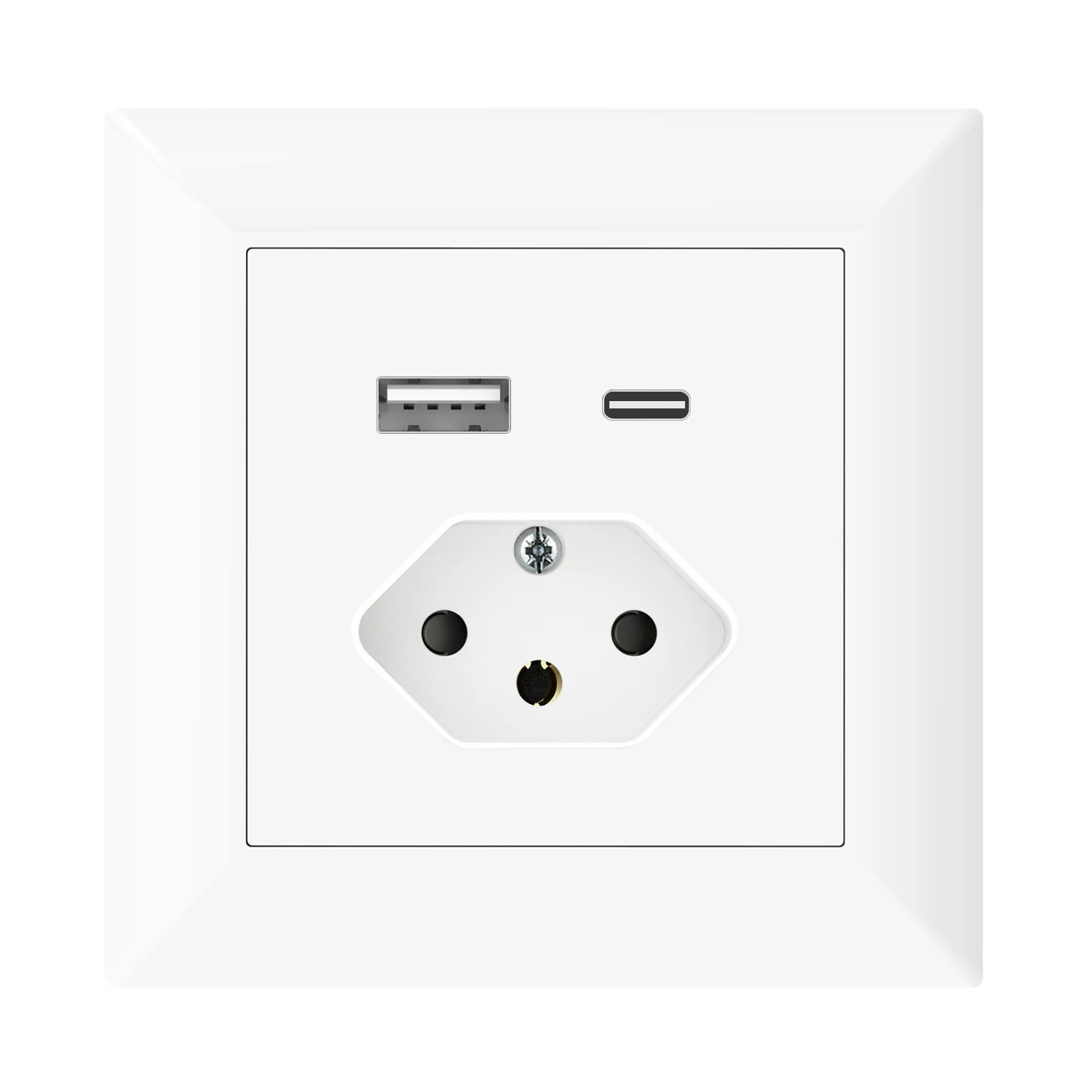 LEISHEN Swiss Standard Swiss Wall socket USB Ports and Type A Electrical Swiss Power Outlet 10A/250V for home hotel office
