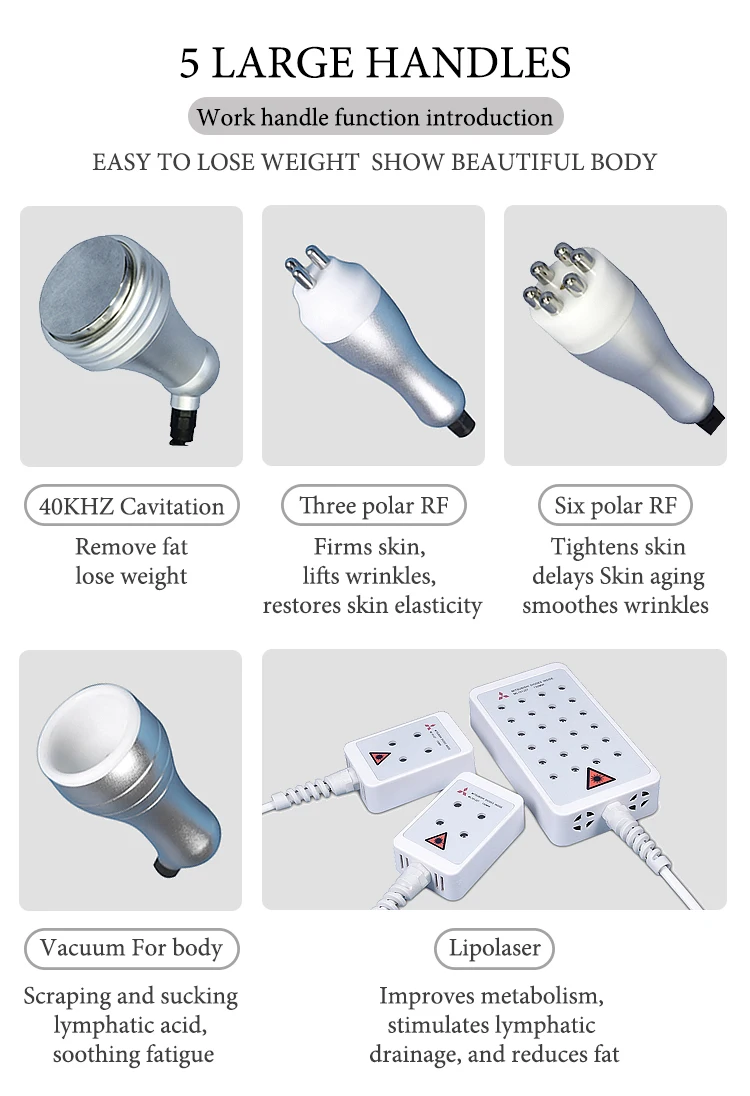 2024 New Rf Cavitation Reduce Cellulite Sculpt Body Machine 20K Ultrasonic Cavitation Machine Radio Frequency Cavitation Machine