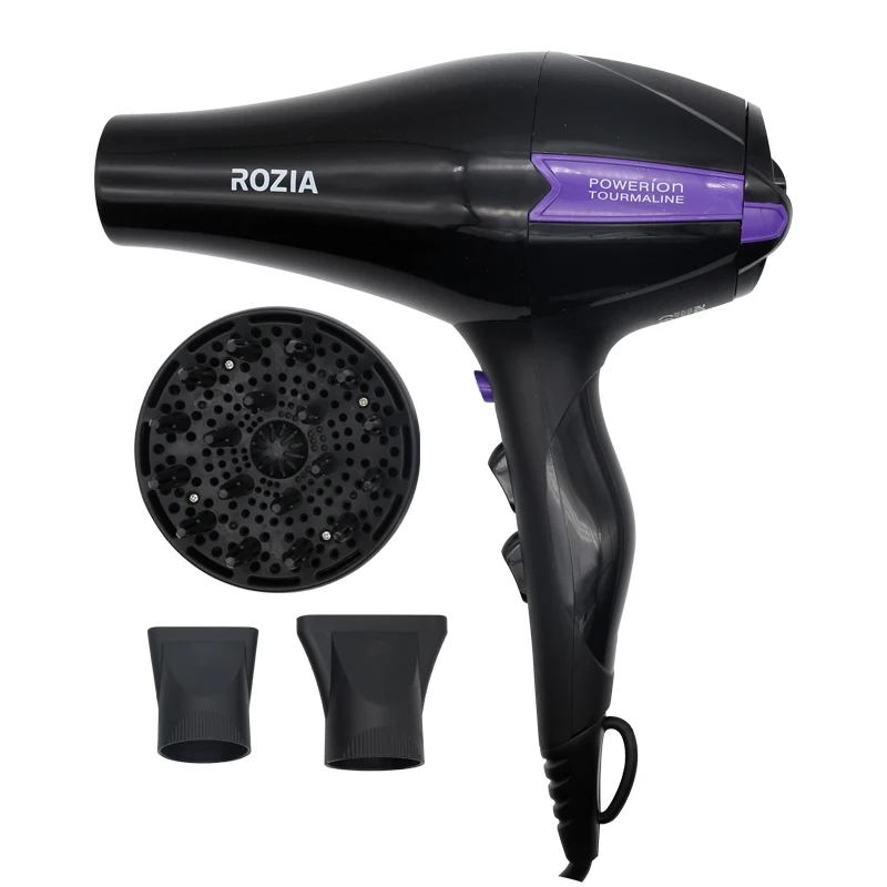Rozia Electric hair dryer brush washing machine dryer 2500W three comb professional one step hair dryer professional salon