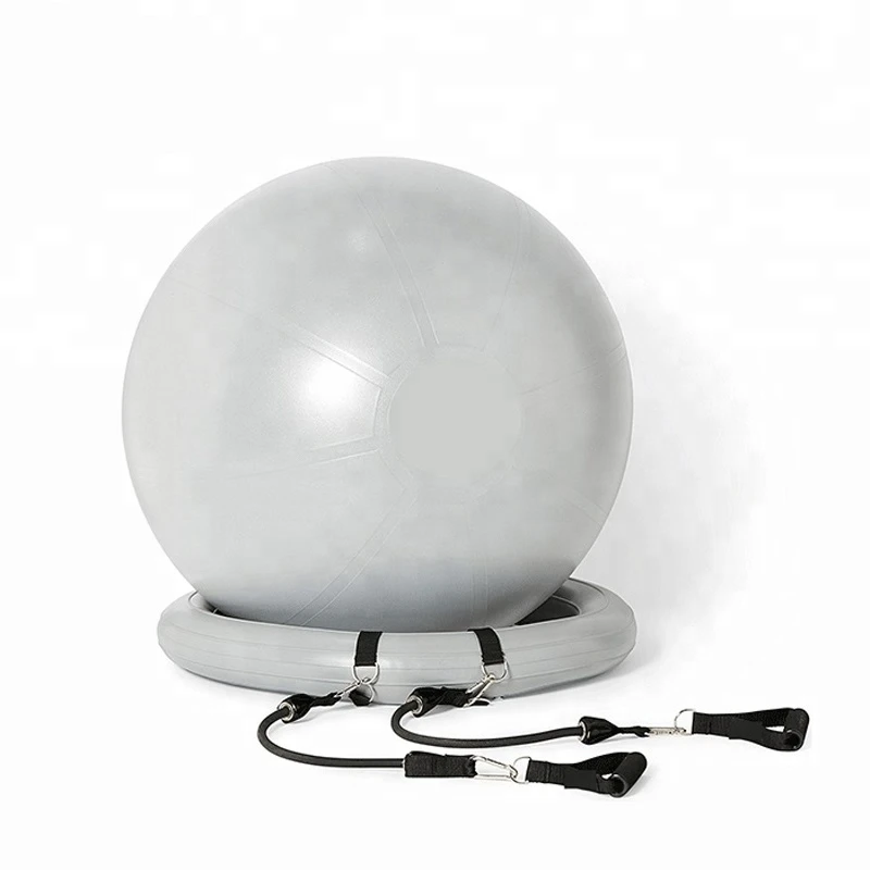 
PVC Gym Workout Pilates Oem Yoga Ball With Base 