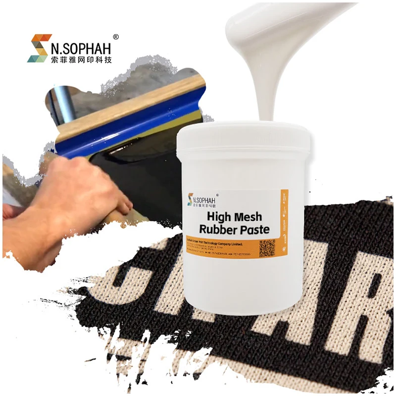 Super Soft T Shirt Printing Good Elasticity Screen Printing High Mesh Rubber Paste