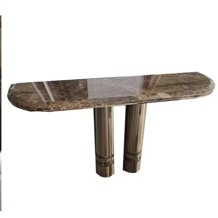 Light luxury porch table living room  Marble console table decoration porch marble slate viewing platform simple and modern