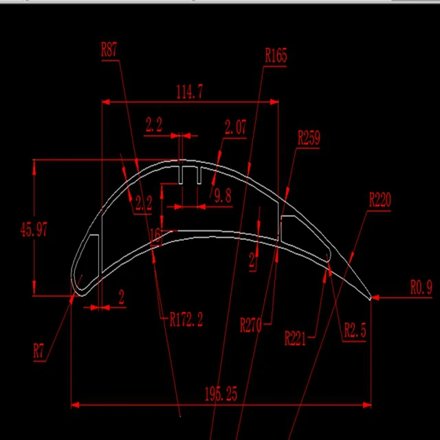 Factory machining aluminum ceiling fan profile extrusion fan blades for industry