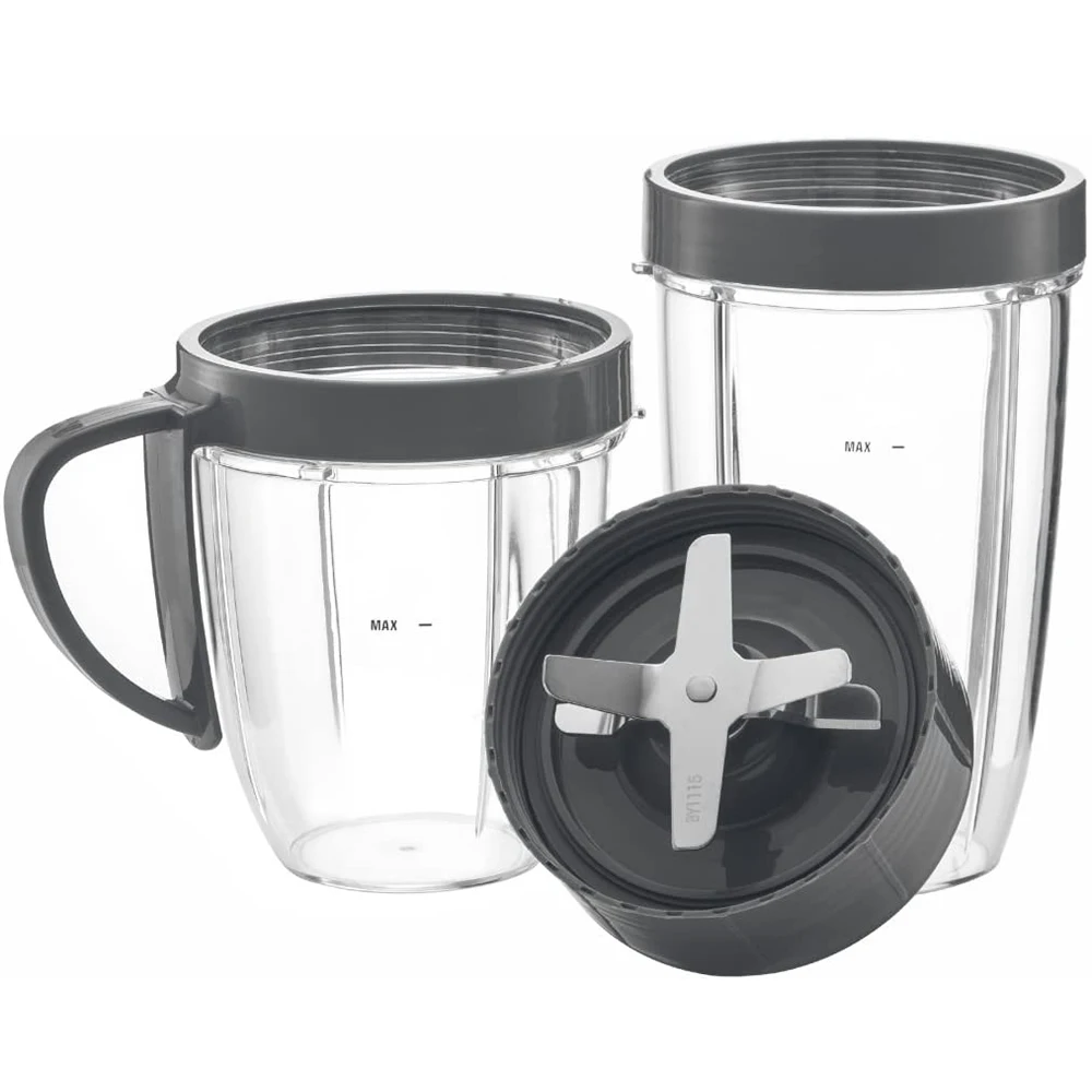 Unique features 5 piece set  Juicer Blender Cups and Blade Replacement Parts for nutri 600w 900w
