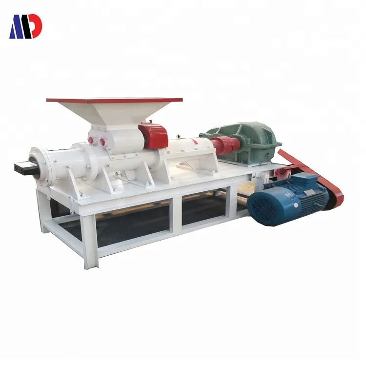 Screw propeller rice husk sawdust charcoal briquette making machine coal briquette production machines to make charcoal bbq
