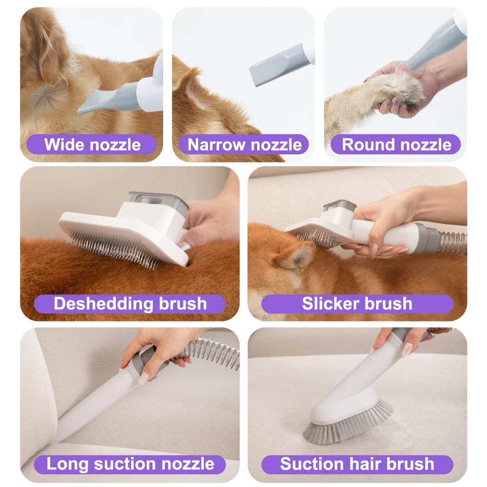 secador de pelo para mascotas  pet hair clipper plastic handheld vacuum cleaner pet grooming dryer pet hair dryer
