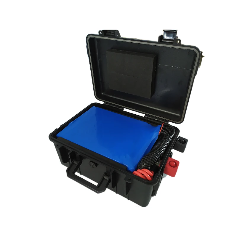 wholesale Rechargeable lifepo4 battery 12v 100ah black/orange case for camper car