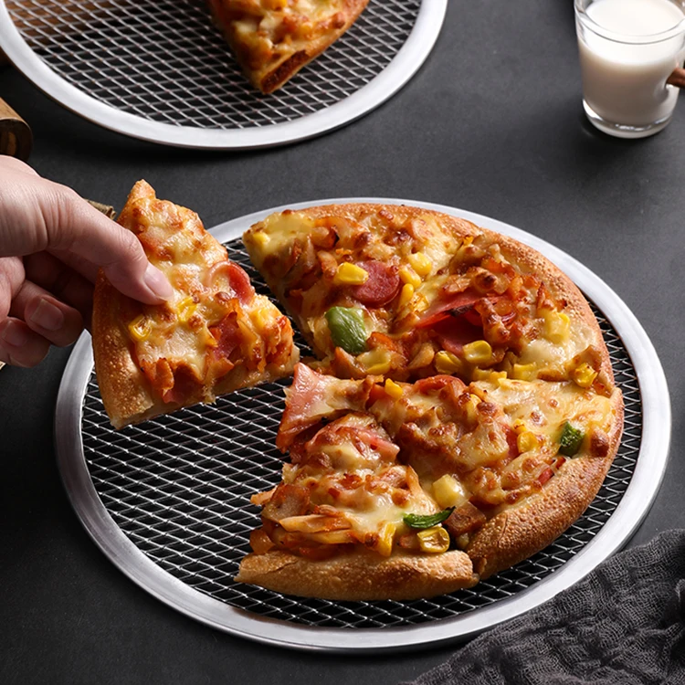 8 Inch Bakeware Kitchen Tools Aluminum Mesh Grill Pizza Screen