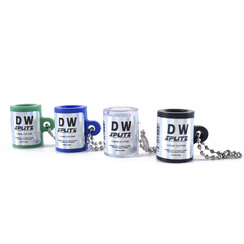 Plastic Cigar Cutter Cigarillo Scissors Knife Smoking Accessories Blunt Splitter with Keychain Joint Cut