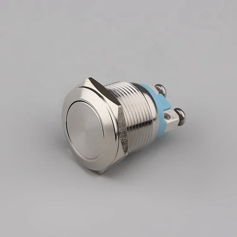 CMP Metal 19mm Momentary Push Button Switch Waterproof IP67 with Max. Voltage 250vac and Max. Current 5a
