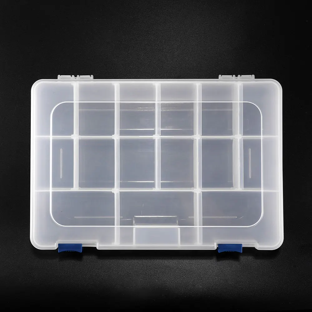 Adjustable fish hook container transparent plastic bait box bait hook storage bracket fishing tackle box fish lure and hook box