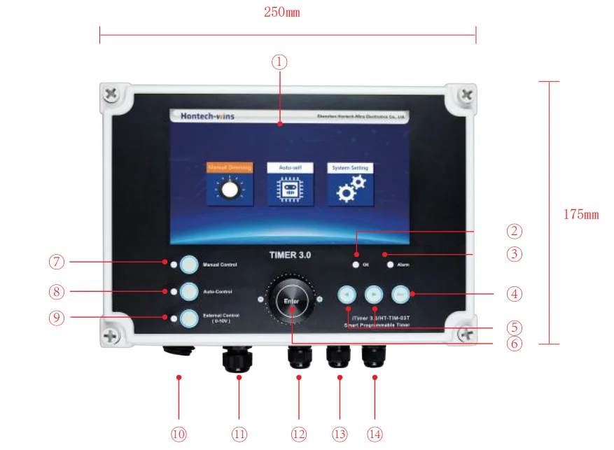 Poultry LED Light Timer 0-10V  Controller Control Panel Dimmable Trailing Edge Phase Control