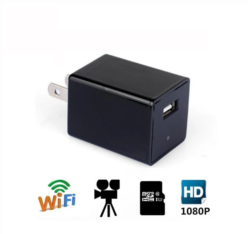 Беспроводная скрытая камера видеонаблюдения 1080P с USB зарядным устройством