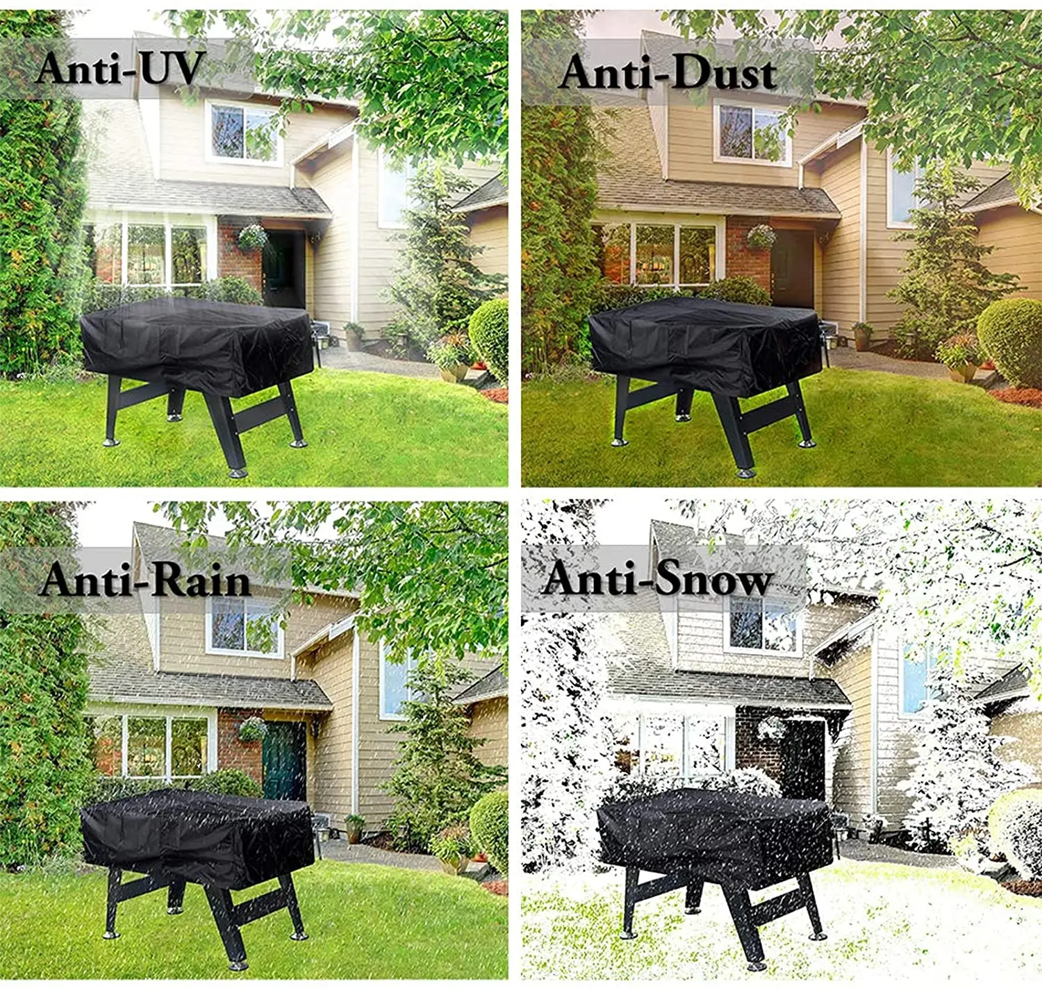 Foosball Table Cover Outdoor Waterproof Dust Rectangular Patio Coffee Chair Billiard Soccer Cover