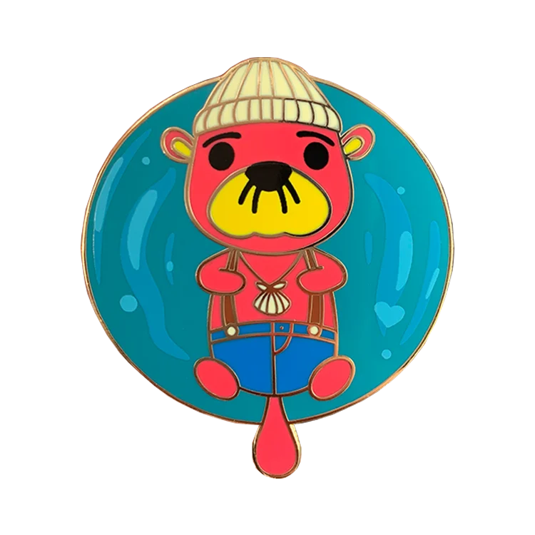 Жесткая эмалированная заколка для лацканов, розовое золото