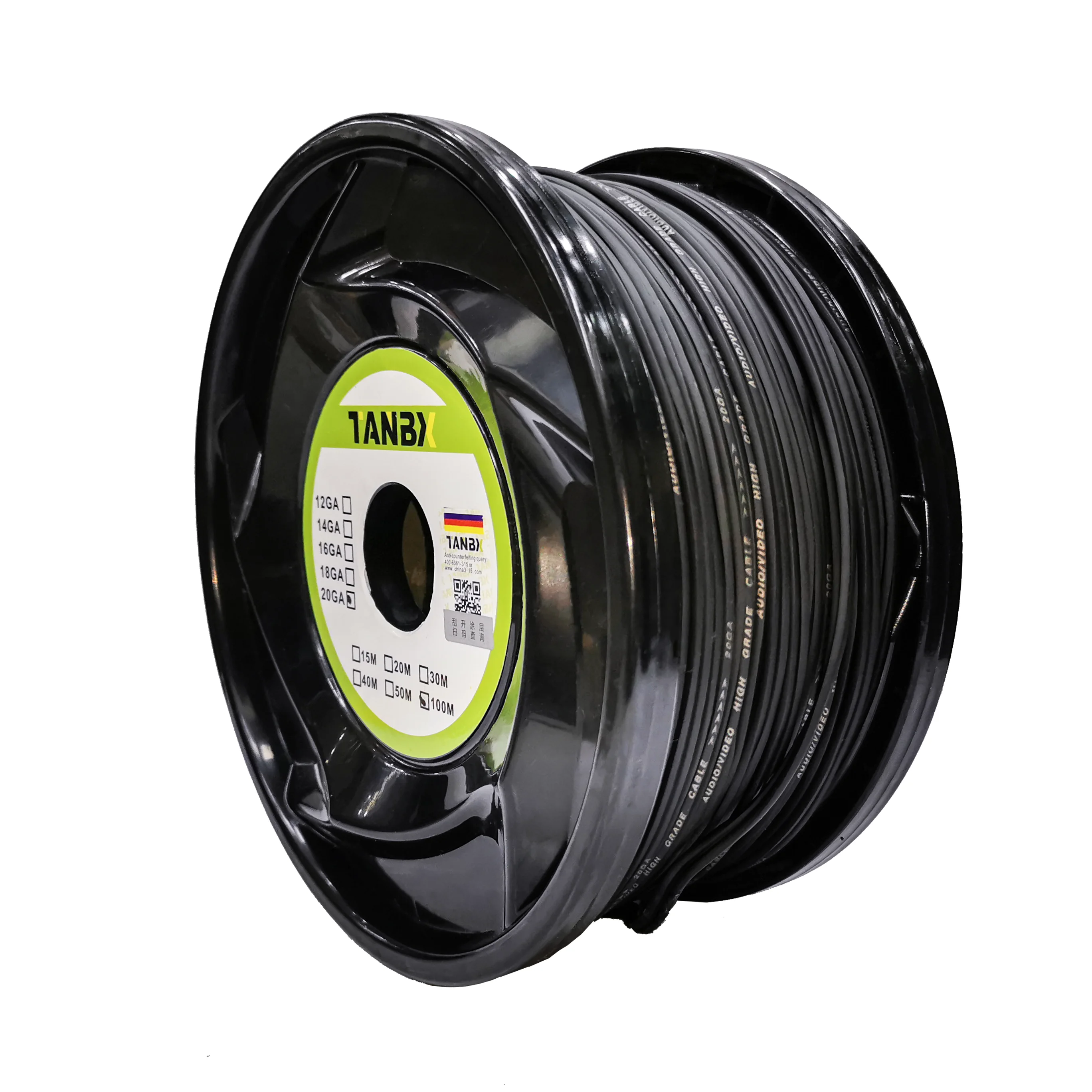 20GA OFC copper black flexible professional car audio speaker cable wire