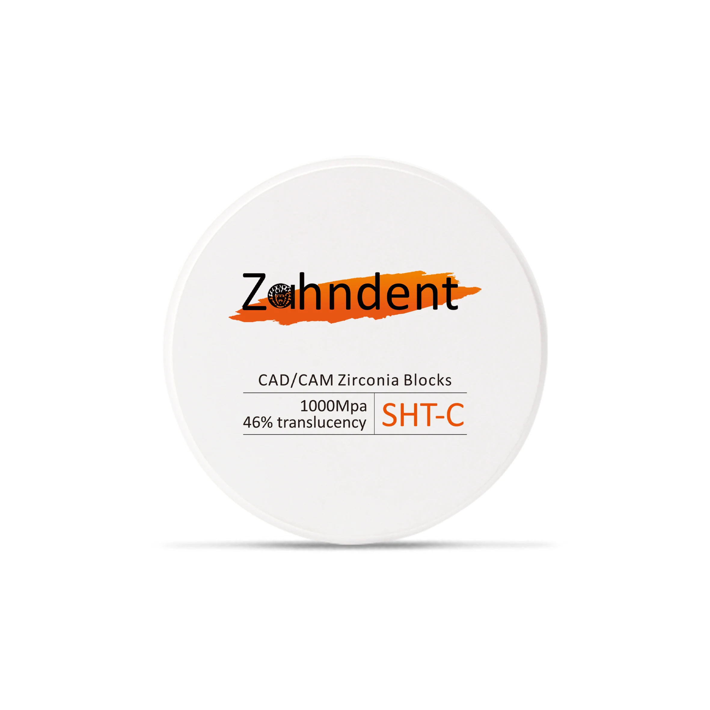 Zahndent 1000MPa high strength dental color zirconia block SHT-C zirconia block or zirconium disc