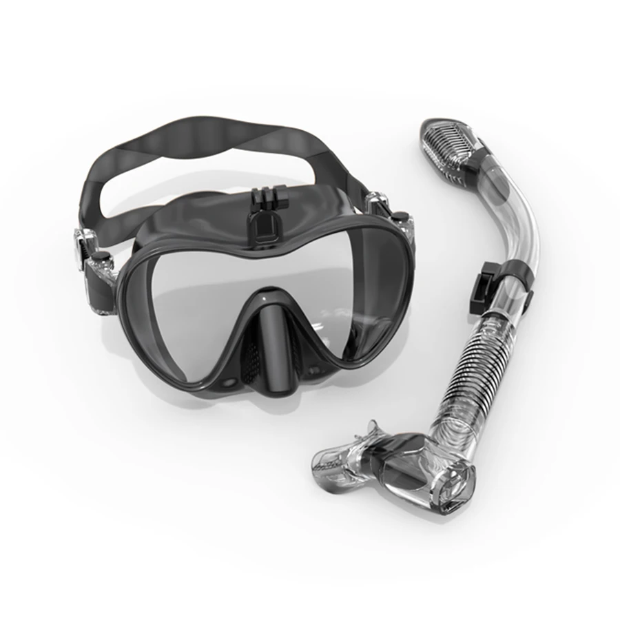 Newest Diving Mask with Detachable Gopro Mount Free Diving  Mask Tempered Glass Breathing Snorkel Mask