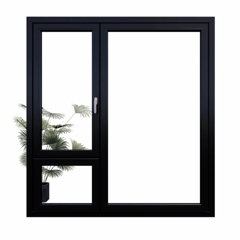 Modern design customized thermal break American window big glass panel aluminum awning window for house swing casement window