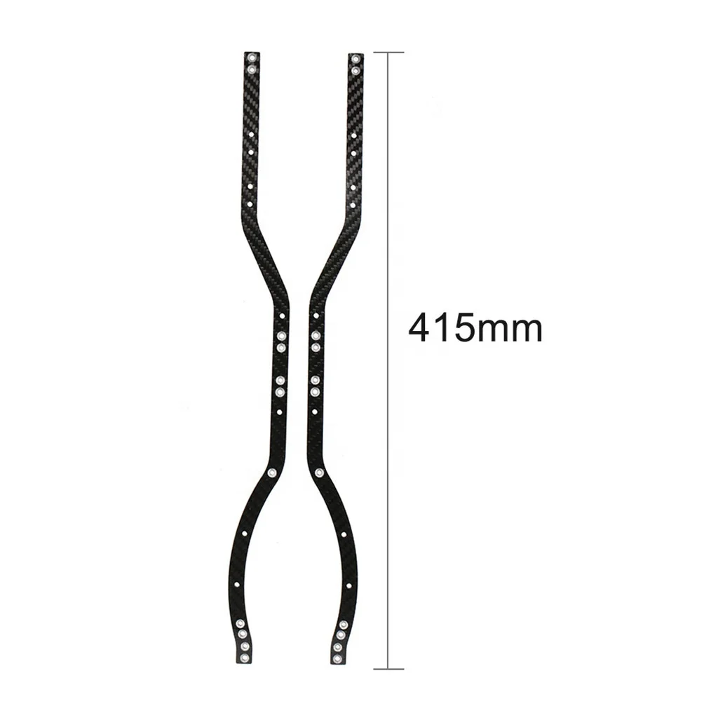 2PCS Metal Black/Red Girder Side Frame Chassis for RC Crawler SCX10 & SCX10 II 90046 90047