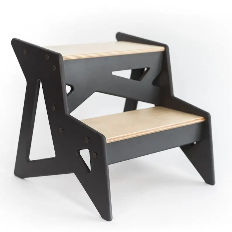 Modern Customizable Toddler Step Stool Bathroom Kitchen Learning Tower Seat for Children and Adults for Home Furniture Use