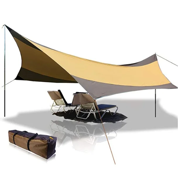 Army Green Nylon Oxford Camping Rain Shelter Fly Tarp Tent Flysheet Camping Hammock Tent