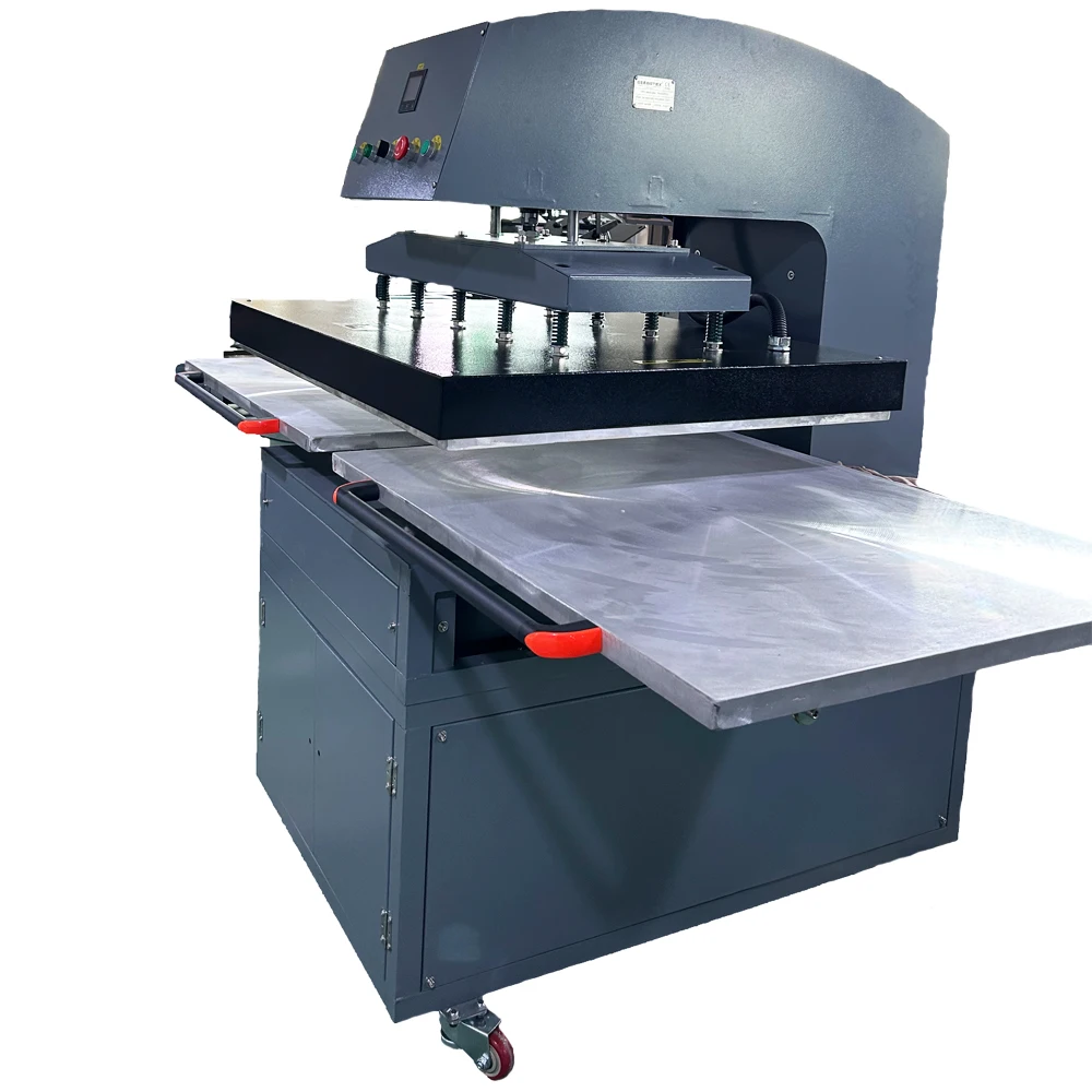 J good quality pneumatic 80x100cm fabric printing presser iron sublimation heat press machine