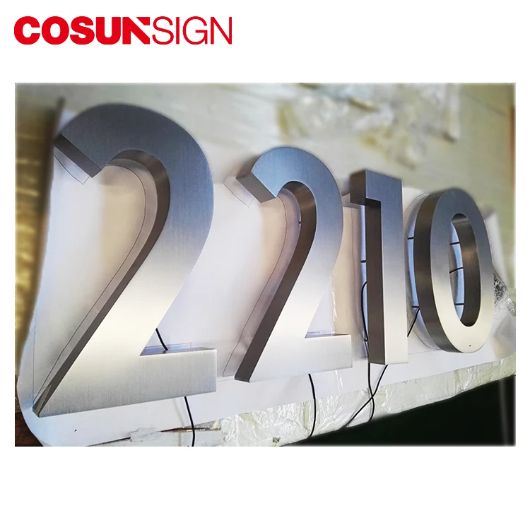 COSUN 304 нержавеющая сталь наружный металлический домик с номерами открытая дверная вывеска