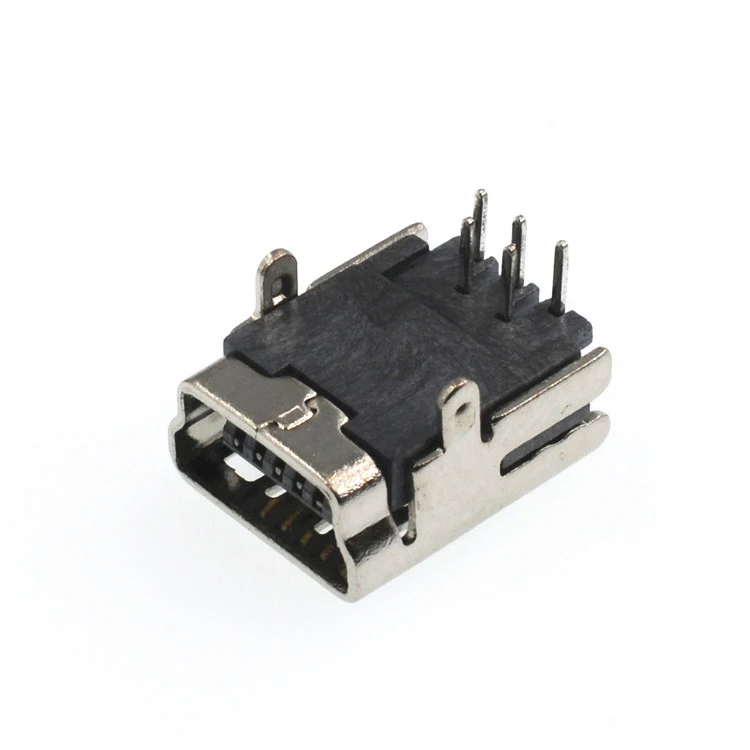 Mini USB 90 Degree 2.0 Type A Right Angled Through Hole Connector For PCB Mount