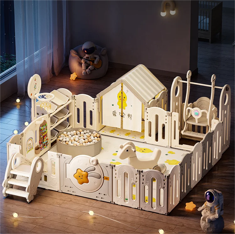 European Standard Square Children Large Baby Playpen Luxury Green Gym Kids Metal OEM Baby Playpen Fence