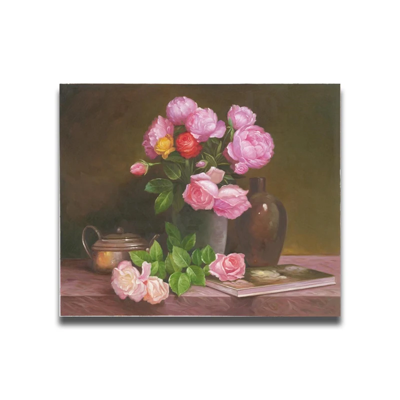 OEM Modern Decoration Oil Paintings Art Wall Painting Canvas Flowers Hand Painted Oil Painting