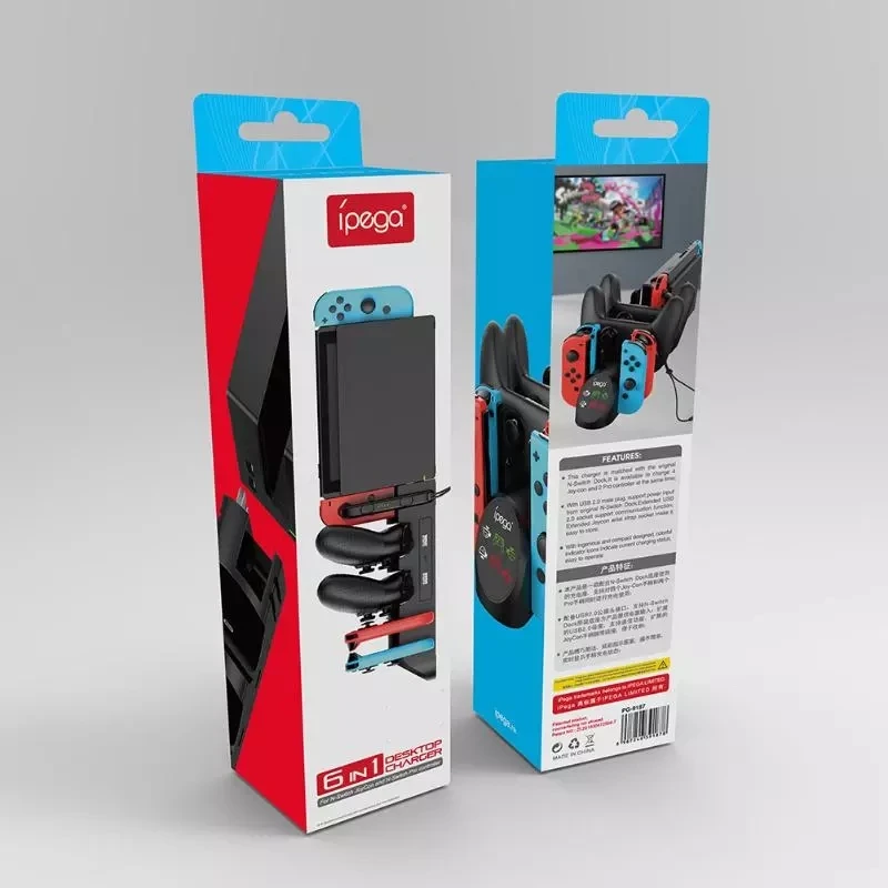  Настольное зарядное устройство ipega PG9187 6in1 подставка-держатель для Nintendo Switch JoyCon Pro подставка игровой