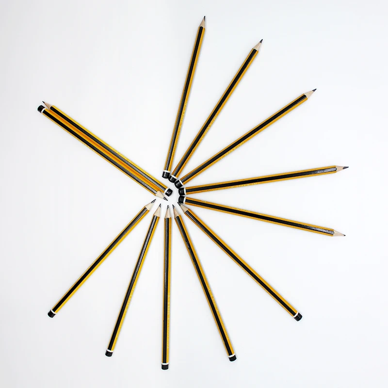 Wholesale school stationery general writing pencil wooden graphite pencils customize logo lead pencil for student