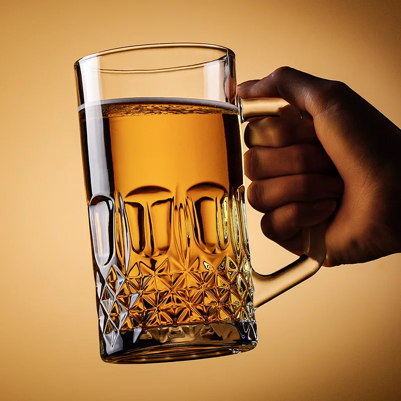 Fair Price DELI 580ml 890ML Glassware Large Stock Custom Beer Mugs with Handle