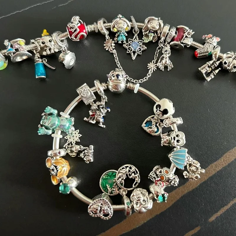 Factory Wholesale 925 Sterling Silver Luminous Firefly Beads Charm For Women Bracelet Pan Fine Jewelry DIY Mouse Animal Pendant