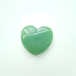 Wholesale Handicraft Healing Stones Natural Rose Quartz Green Aventurine 4cm Crystal Heart for Decoration and Collection