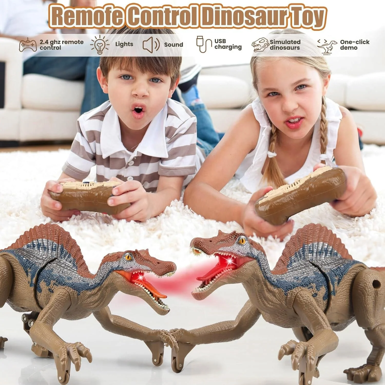 2.4G Simulation Remote Control Dinosaur Toys RC Dinosaurs Robot Dinosaur Toys for Kids