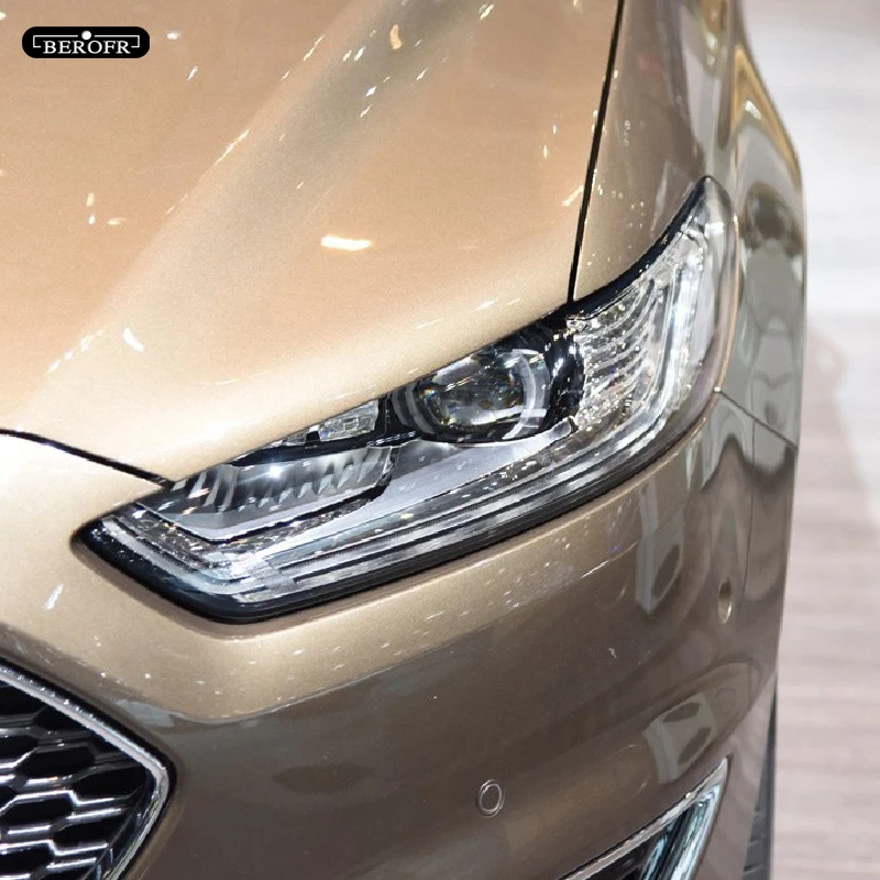 Car Headlight Protection Tint Film Smoke Black Transparent TPU Front Light Sticker For Ford Mondeo MK5 2015-Present Accessories
