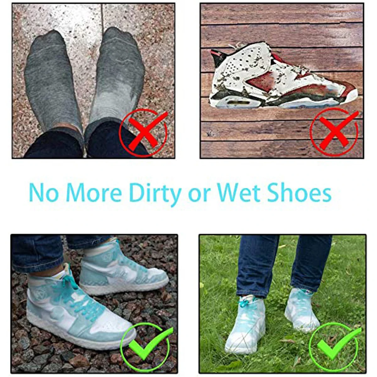 Wholesale Rain Boots Foldable and Wearable Reusable Anti-slip Waterproof Silicone Shoes Cover