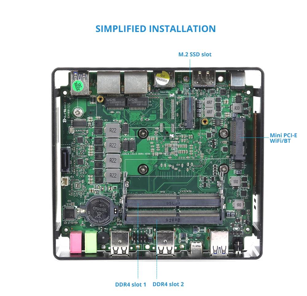 XCY Мини ПК Intel Core i7 7500U 7200U i5 8250U 2 * DDR4 M.2 SSD 8 * USB HD DP 4 к 60fps WiFi 2 * LAN тип-c HTPC Linux