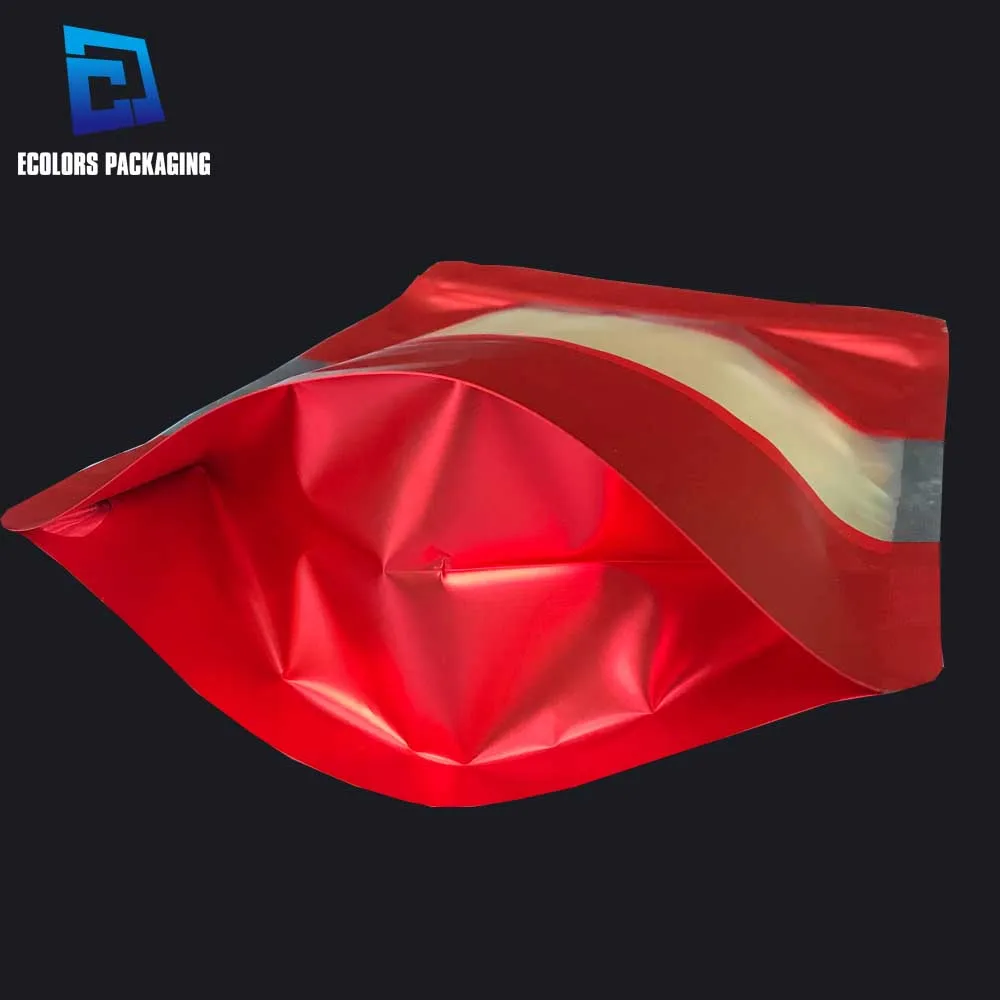 Multicolor Wholesale Plastic Snack Candy Food Packaging Resealable Doypack Bag Matte Metallic Stand Up Zipper Pouches