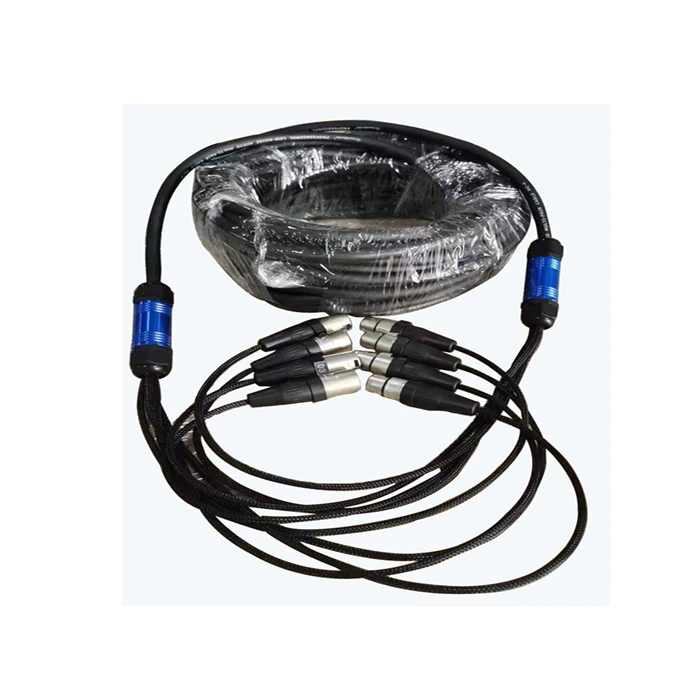 CAT6 Single core 2Ch 4Ch 6Ch 8Ch ethernet snake cable with ethercon RJ45 connectors