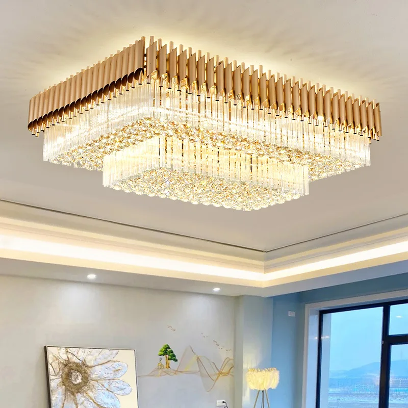 New modern led crystal glass lamp salon home bedroom ceiling light pop led ceiling light