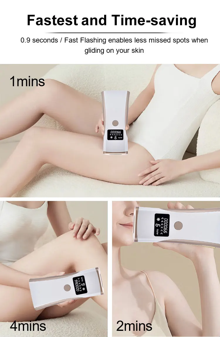 990000 Flash IPL Laser Hair Removal Instrument Lady Armpit Hair Shaving Stripper Ice Cooling Painless IPL Hair Remover