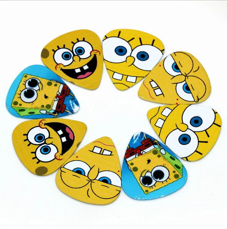 Free Sample Wholesale Printed Biodegradable Celluloid Plectrum Guitar Picks Custom Logo Maker Punch Accessories Medium Size