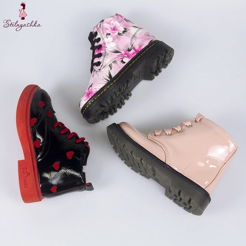 Высококачественные детские Ботинки martin для девочек, зимняя обувь для детей