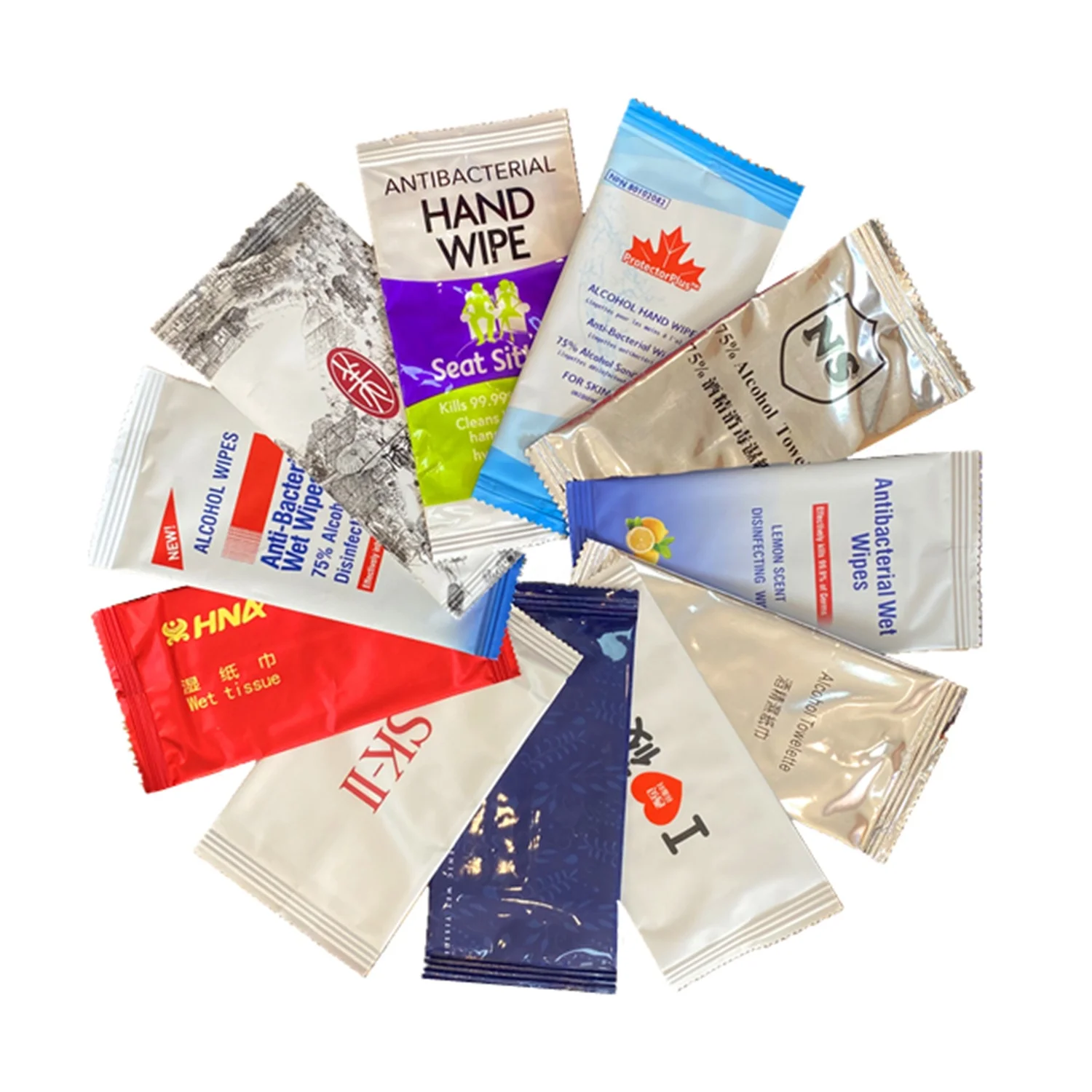 Factory Wholesale Hand Wipes Single 10X15cm Cleaning Sanitizing Wet Wipes for Restaurant