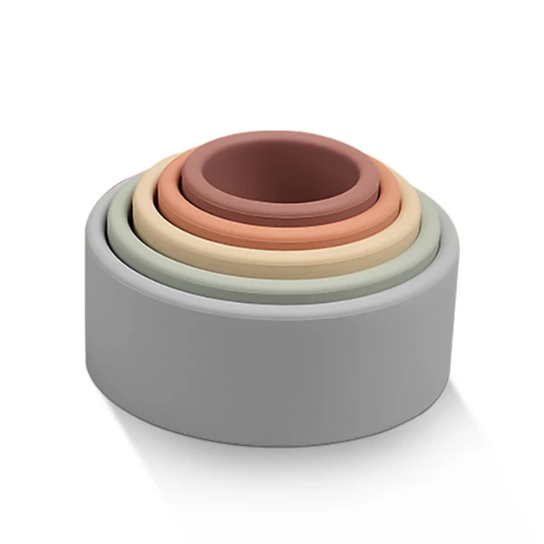 kids stacking blocks toy 5 Layers Silicone sorting and stacking & nesting cups soft baby the first years stack up cup toys