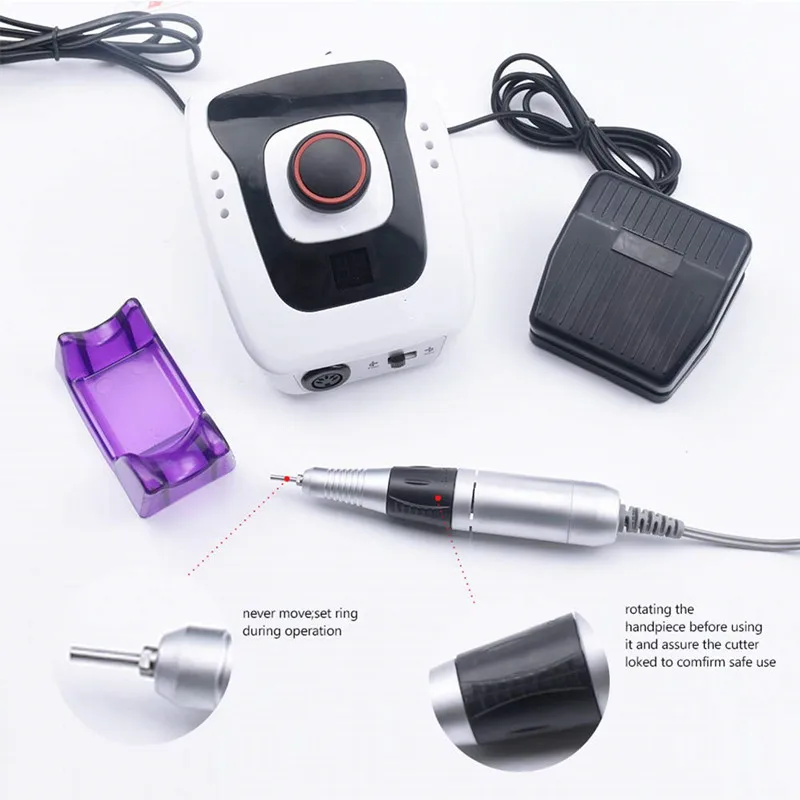 
High Speed Nail Kits, / Nail Drill Hand Piece Salon Nail Drill 35000 Rpm Professional Electric File Machine 